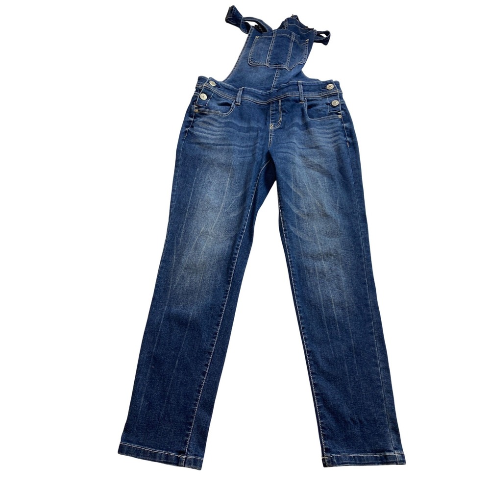 Women's Denim Overalls Skinny Jeans Adjustable Strap‎ Blue Distressed Pants